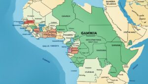 welches afrikanische land umschließt die republik gambia